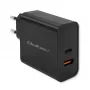 Qoltec 52380 Super Quick PD lādētājs | 1xUSB-C | 1xUSB | 65W | 5-20V | 1.5-3.25A | Melns