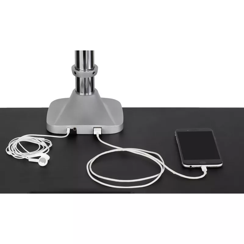 ICY BOX IB-MS505-TI 81.3 cm (32 collas) Galda statīvs Melns, Sudraba