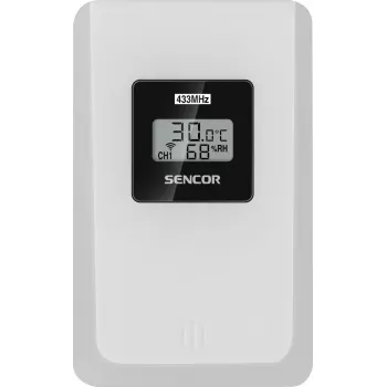 Sencor SWS 3000 W Laika stacija ar uzlādes futrāli un bezvadu sensoru, balta