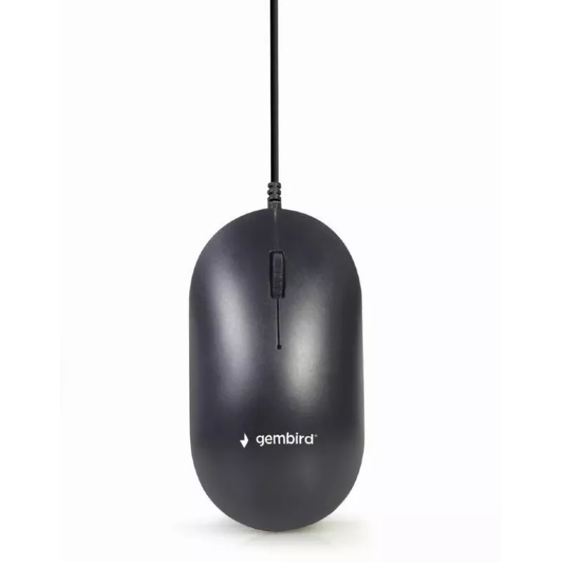 Vadu pilna izmēra tastatūra ar peli Gembird KBS-UML-01 — USB, QWERTY US, 104 taustiņi, melna