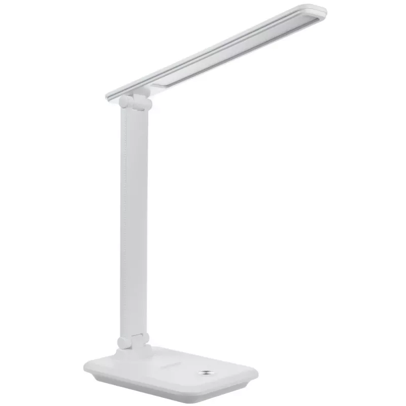 LED galda lampa MACLEAN MCE614W 9W, balta, regulējams slīpums un aptumšojama