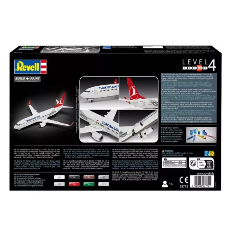 Plastmasas lidmašīnas modelis REVELL Boeing 737-800 Turkish Air mērogā 1:144