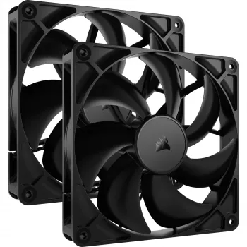 Corsair RS140 140 mm korpusa ventilators 2 iepakojumā Melns