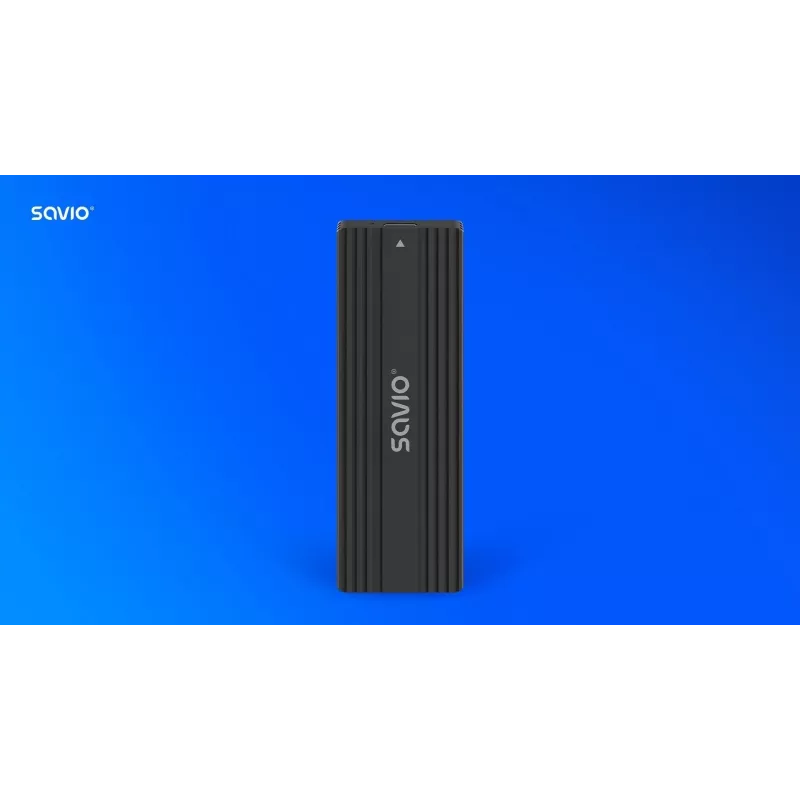 SSD korpuss SAVIO AK-84 melns M.2 diskiem, USB 10 Gbit/s (A tips / C tips), alumīnijs + ABS