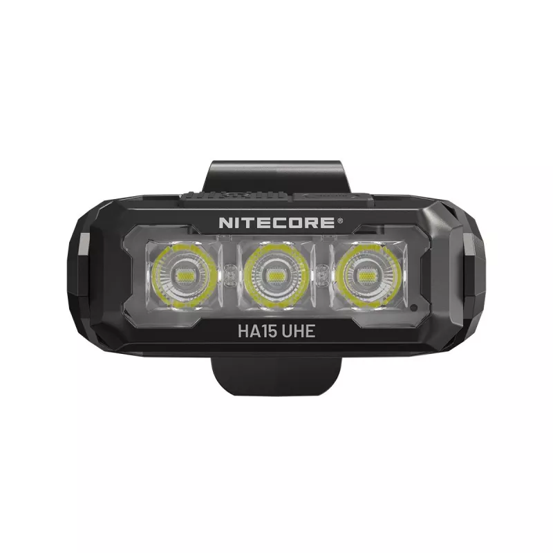 Galvas lukturis Nitecore HA15 UHE – kompakts brīvroku apgaismojums, max 400 lūmeni
