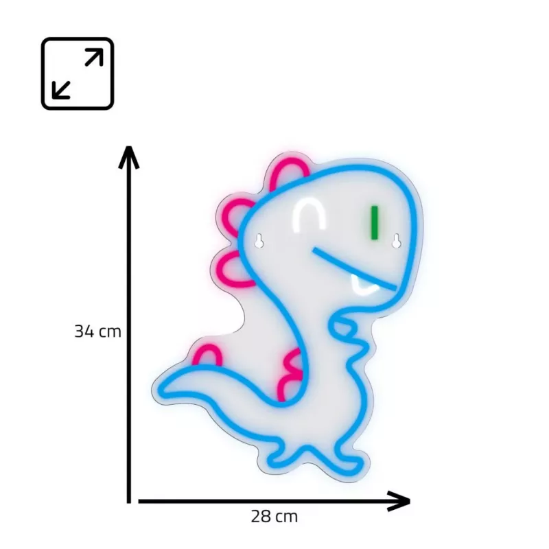 Dekoratīvā neona gaisma MANTA SNL56MT Dinozaura stils — MANTA SNL56MT