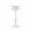 Grīdas TV statīvs GEMBIRD TVS-86TR-01-W 37–86 collu televizoriem, balts, grozāms un noliecams, VESA 200x200–600x400, maks. slodze 50 kg