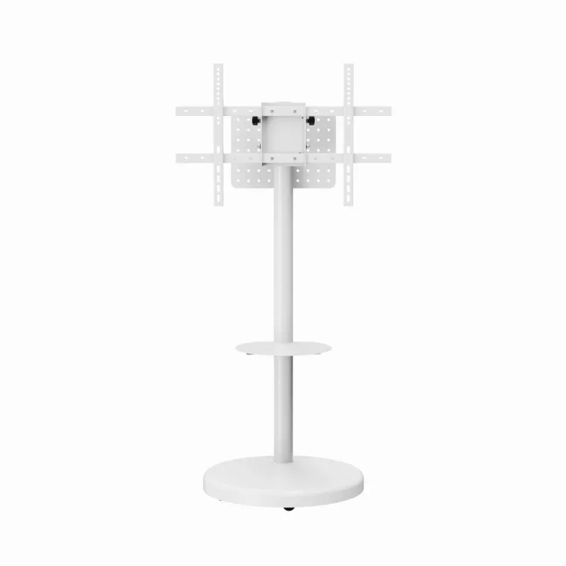 Grīdas TV statīvs GEMBIRD TVS-86TR-01-W 37–86 collu televizoriem, balts, grozāms un noliecams, VESA 200x200–600x400, maks. slodze 50 kg