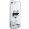 Karl Lagerfeld | Oriģinālais maciņš IPHONE SE 2022/SE 2020/7/8 Karl Lagerfeld Cietais maciņš ar Glitter Choupette galviņu (KLHCI8LNCHCS)