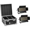 LED gaismu komplekts EUROLITE CLS-18 QCL RGB/WW 18x7W ar lidojuma koferi