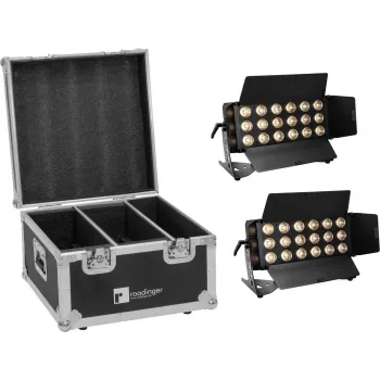 LED gaismu komplekts EUROLITE CLS-18 QCL RGB/WW 18x7W ar lidojuma koferi