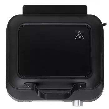 Vafeļu cepējs Adler AD 3087 — elektriskais Beļģu vafeļu dzelzs, 2200 W, 2 taisnstūrveida plāksnes 9×17 cm, melns