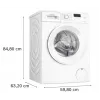 Priekšpusē lādējama veļas mašīna Bosch WGE02201PL — 8 kg, 1200 apgr./min, 55 L tilpnes, LED displejs, invertors
