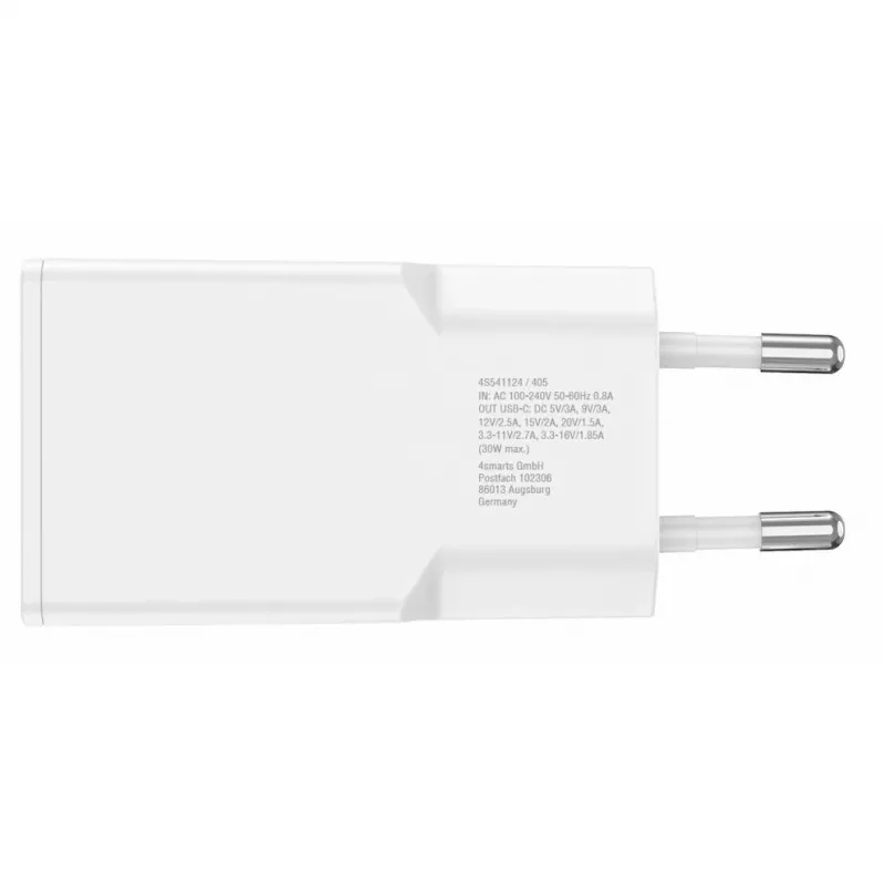 Iekštelpu lādētājs 4smarts 541124 Smartphone balta AC Fast Charging