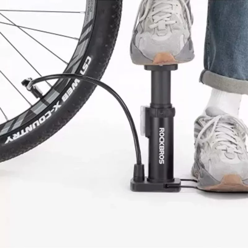 Rockbros 42610002001 Velosipēda grīdas sūknis ar manometru Melns
