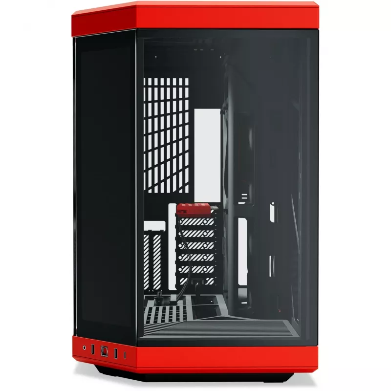 HYTE Y70 Touch Infinite Midi Tower melns, ķiršu krāsa