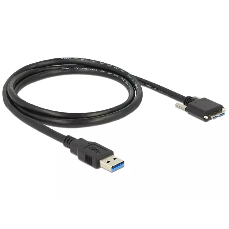 USB kabelis DeLOCK 1m USB 3.0 USB 3.2 Gen 1 Micro-USB B Melns