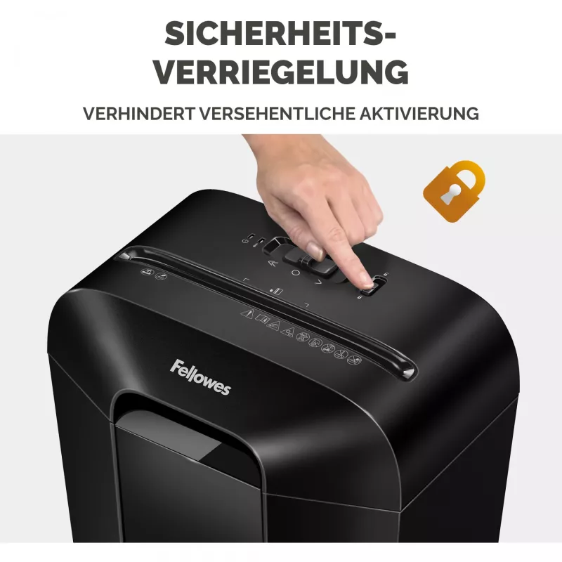 Fellowes Powershred LX50 papīra smalcinātājs, daļiņu griešana, melns