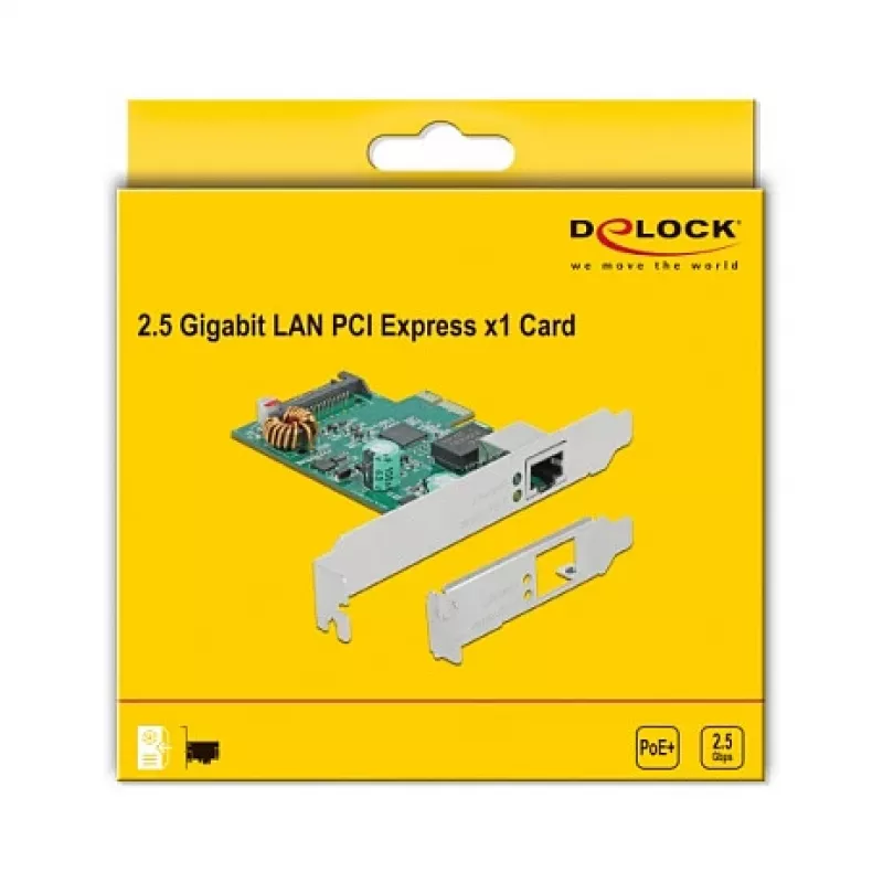 PCI Express x1 karte DeLOCK RTL8125 2.5 Gigabit LAN PoE+