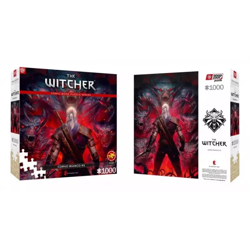 Good Loot Comic Book Puzzle: The Witcher (Wiedźmin) Corvo Balts, 1000 gab.