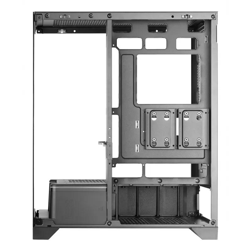 TACENS Mars Gaming MCPRISMA Midi Tower datora korpuss, melns, rūdītais stikls, atbalsta ATX/Micro-ATX/Mini-ITX, 2x3,5 collu + 2x2,5 collu nodalījumi