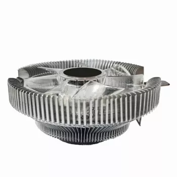 Gaisa dzesētājs Gembird CPU-HURACAN-X40 — 90 mm ventilators, 800–1600 RPM, LGA 775 atbalsts, caurspīdīgs
