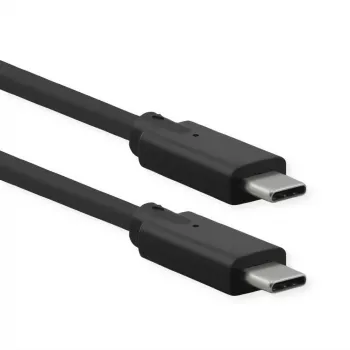 USB kabelis ROLINE 11.02.9071 USB 3.2 Gen 2 1 m USB C melns