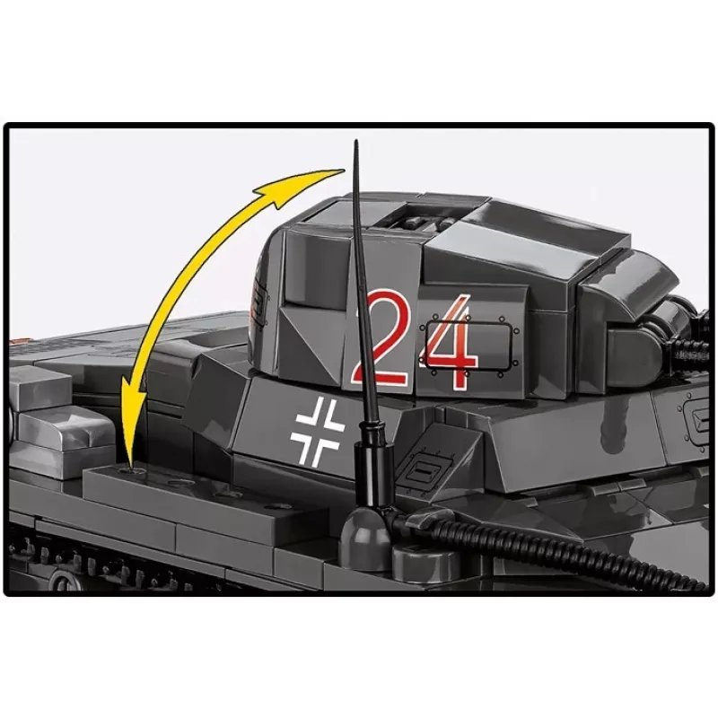 Cobi Panzer I Ausf. B būvkomplekts – 654 detaļas, detalizēts tanka modelis