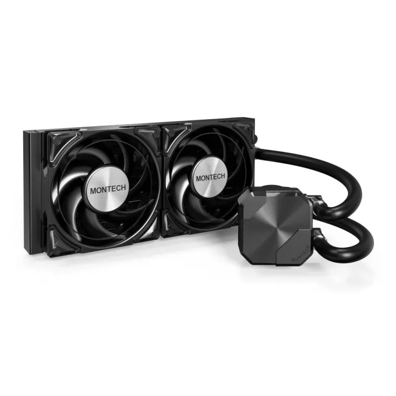 Montech HyperFlow Silent 240 Processor All-in-one liquid cooler 12 cm Melns 1 gab.