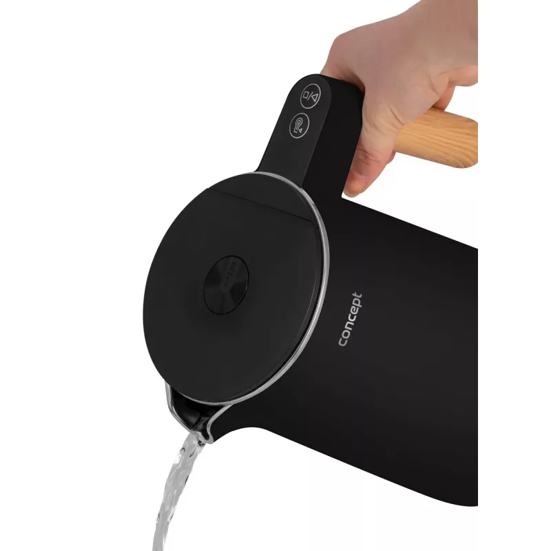 Elektriskā tējkanna ar dubultsienu 1,5 l Concept Melns RK 3301