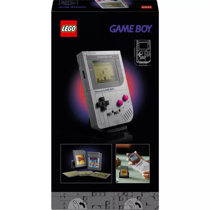 LEGO Retro dizaina būvkomplekts Game Boy 72046 – detalizēta modeļa kopija, displeja statīvs