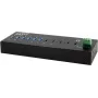 EXSYS GmbH 10-portu USB 3.2 Gen 2x1 metāla centrmezgls, 4x USB-C + 6x USB-A (EX-12280HMS)