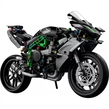 LEGO Technic motocikla modelis Kawasaki Ninja H2R 42170 — 1:1 mēroga replika, 643 detaļas, instrukciju lapa, no 10 gadiem