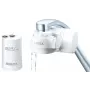 BRITA ON TAP V CU CE2 (1052067) krāna ūdens filtrs — 4 pakāpju, 600 L ietilpība, 3 režīmi, 5 adapteri, balts