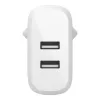 Belkin BOOST CHARGE - Barošanas bloks - 24 W - QC 3.0 - 2 izejas porti (USB) - Balts (WCB002VFWH)