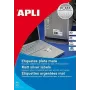 Etiķete agipa 10070 sudraba poliestera 63,5 x 29,6 mm laikapstākļiem izturīga netīrumu noturīga