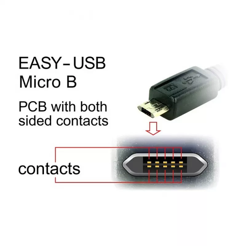 USB kabelis DeLOCK 83854 USB 2.0 3m USB A Micro-USB B melns