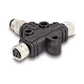 Kabeļu sadalītājs DeLOCK M8 T-Splitter A-coded 4 pin 1 x vīrišķais uz 2 x sievišķais