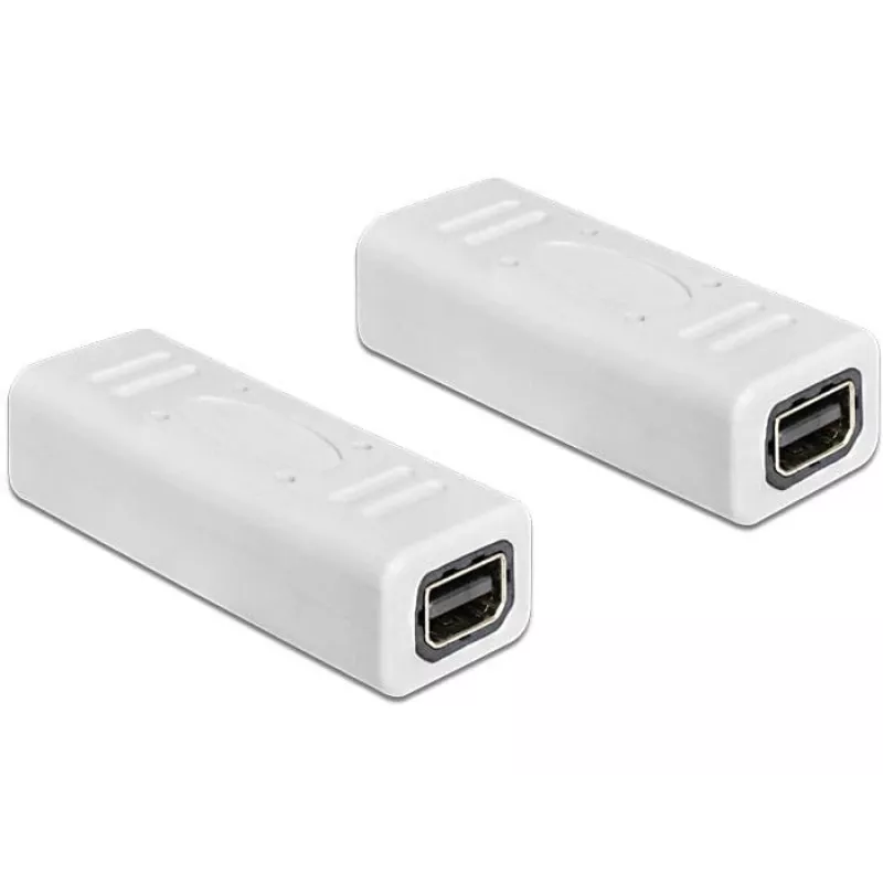 Kabeļu savienotāju adapteris DeLOCK 65450 Mini DisplayPort balts