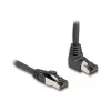 Tīkla kabelis DeLOCK RJ45 Cat.8.1 90° uz leju leņķī / taisns 2 m melns