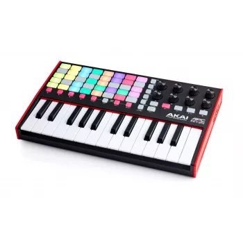 MIDI kontrolleris AKAI APC Key 25 MK2 — 25 ātrumjutīgi taustiņi, 40 spilventiņi, RGB apgaismojums, 8 enkoderi, USB barošana