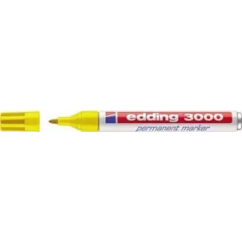 Edding 3000 permanentais marķieris ar apaļu uzgali, dzeltens, 10 gab.