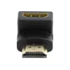 HDMI savienotāju adapteris GEMBIRD A-HDMI90-FML, HDMI uz HDMI, taisnleņķa 90° adapteris, melns