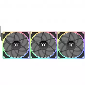 Korpusa/procesora ventilators THERMALTAKE TOUGHFAN EX 140 ARGB Sync 3Pack — 140 mm, liela gaisa plūsma, zems trokšņa līmenis