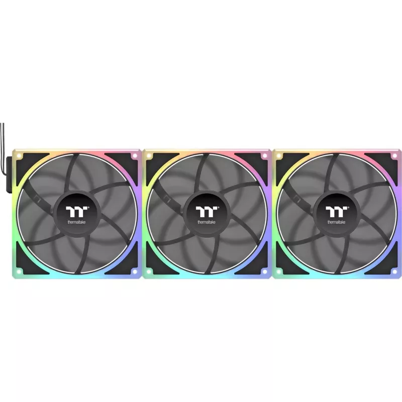Korpusa/procesora ventilators THERMALTAKE TOUGHFAN EX 140 ARGB Sync 3Pack — 140 mm, liela gaisa plūsma, zems trokšņa līmenis