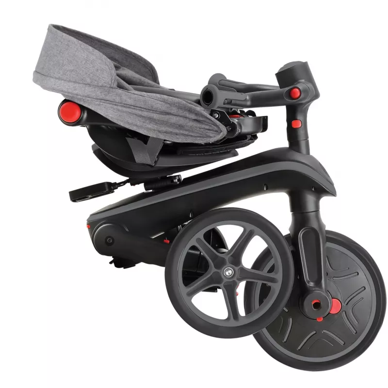 Explorer Trike Foldable 4 in 1, bērnu transportlīdzeklis pelēks
