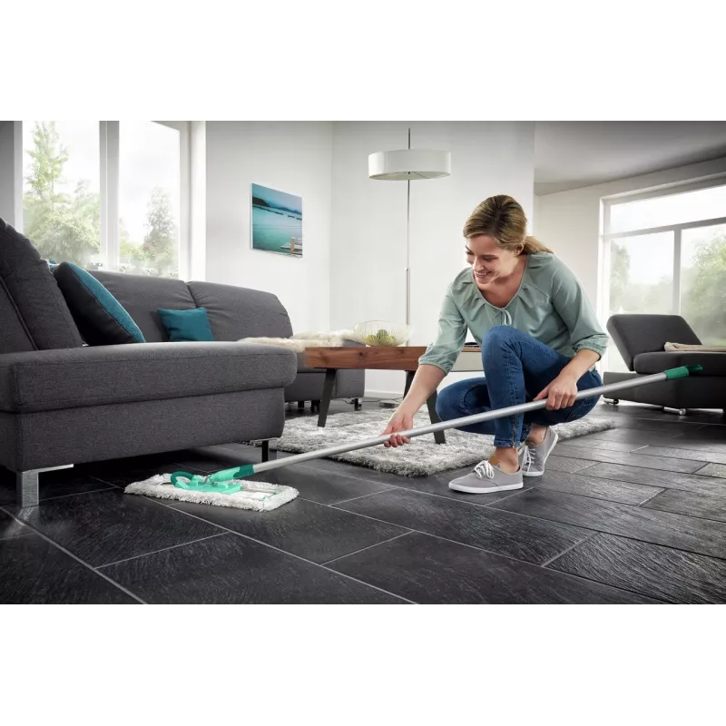 Plakanais mops Leifheit Profi XL cotton plus — 420 mm platums, 360° rotējoša galva, kokvilna/šķiedra, alumīnija rokturis