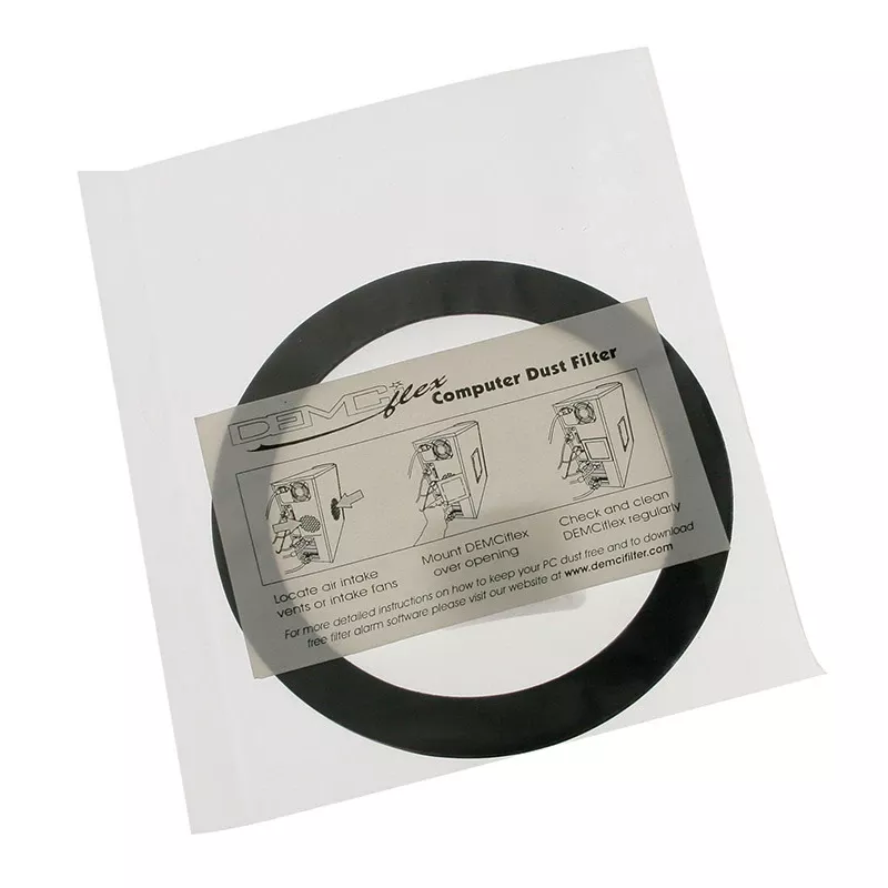 DEMCiflex 92 mm apaļais putekļu filtrs DF0489 – 92 mm cirkulārs ventilatora filtrs
