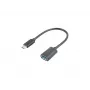LANBERG AD-UC-UA-04 adapteris USB TYPE-C M - USB Type-A F 15cm Melns