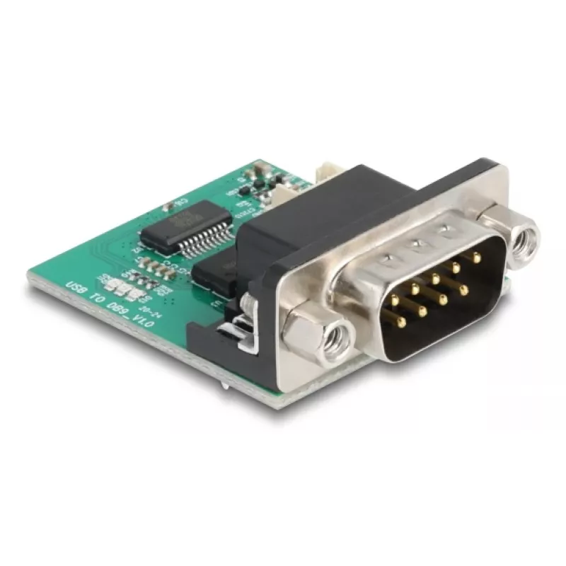 DeLOCK 90781 seriālais pārveidotājs, retranslators, izolators USB 2.0 RS-232 melns zaļš